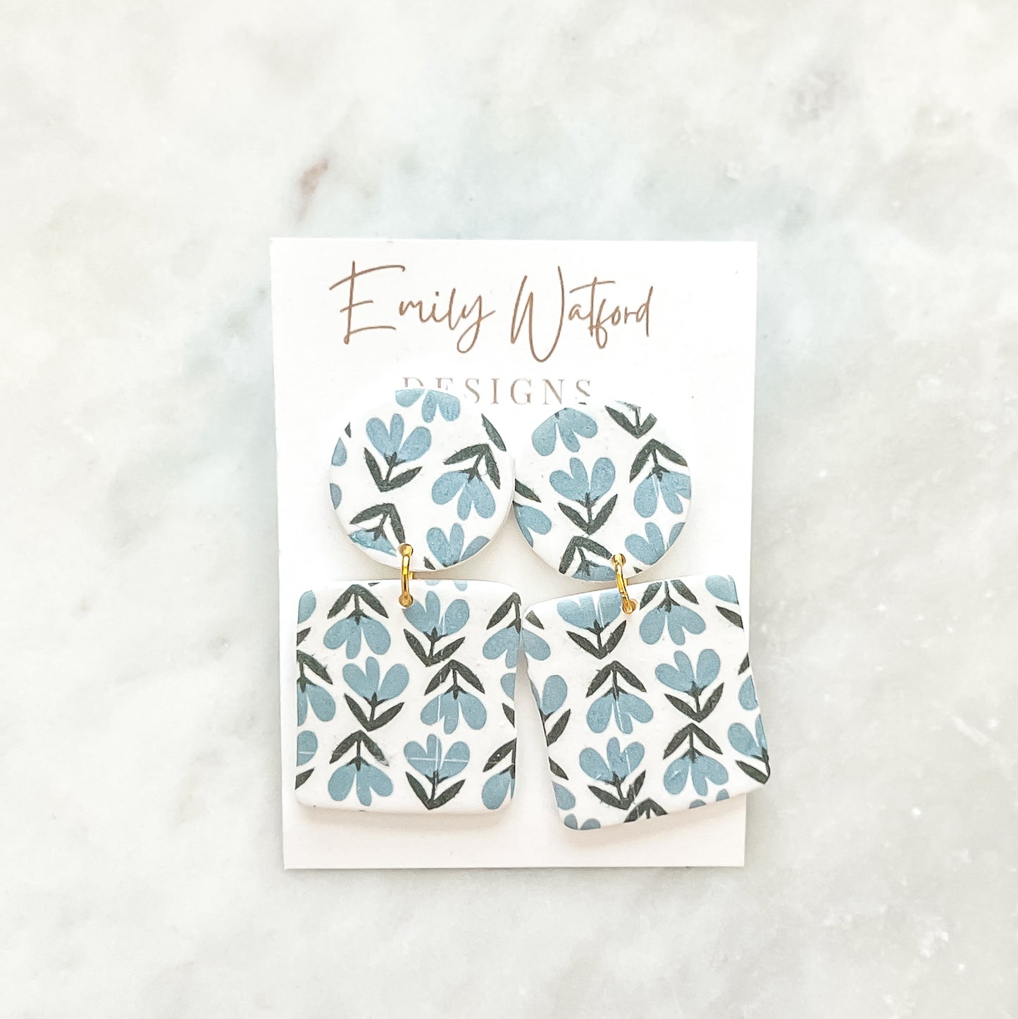 Block Print Statement Earring