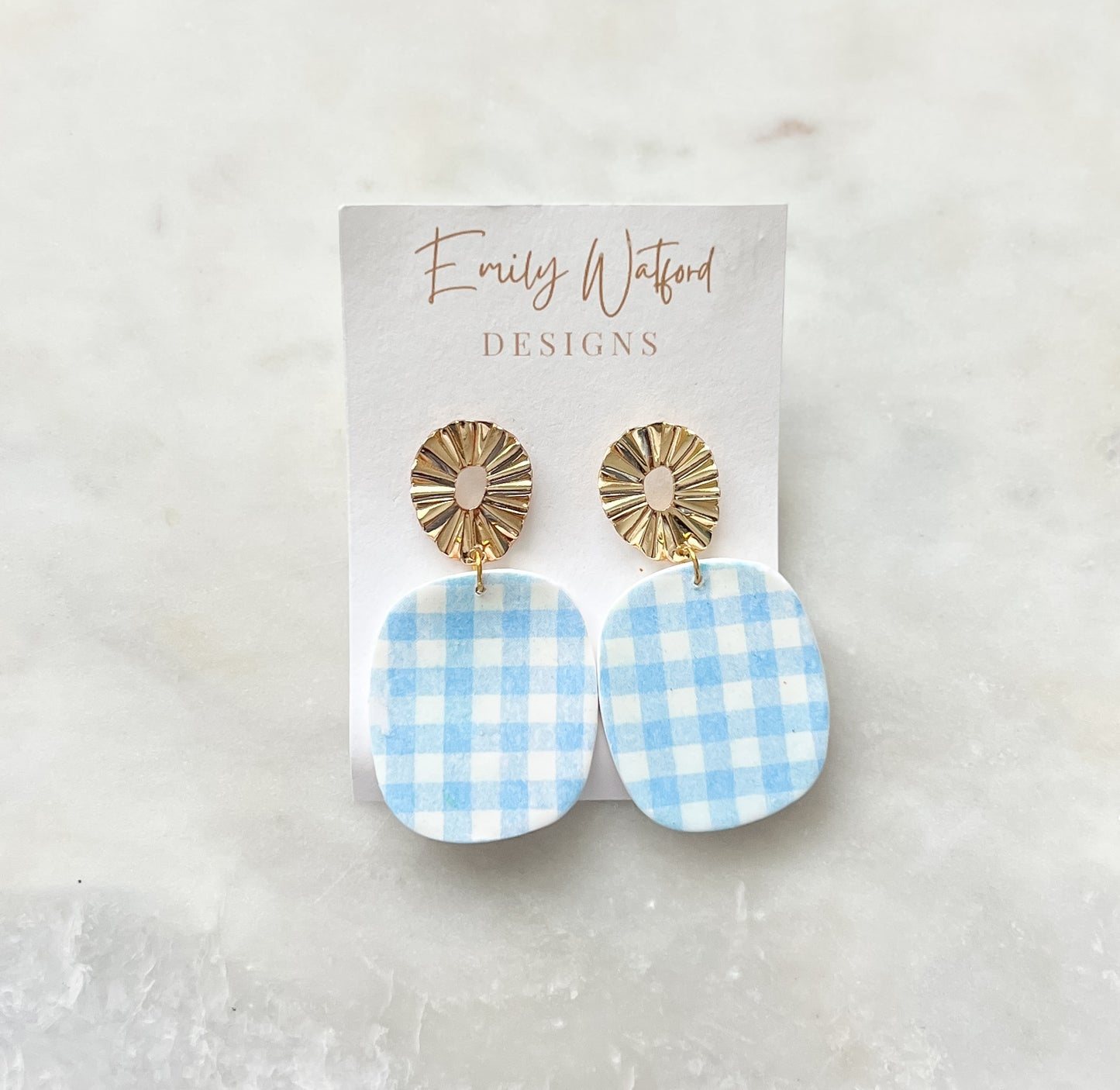 Gingham Oval