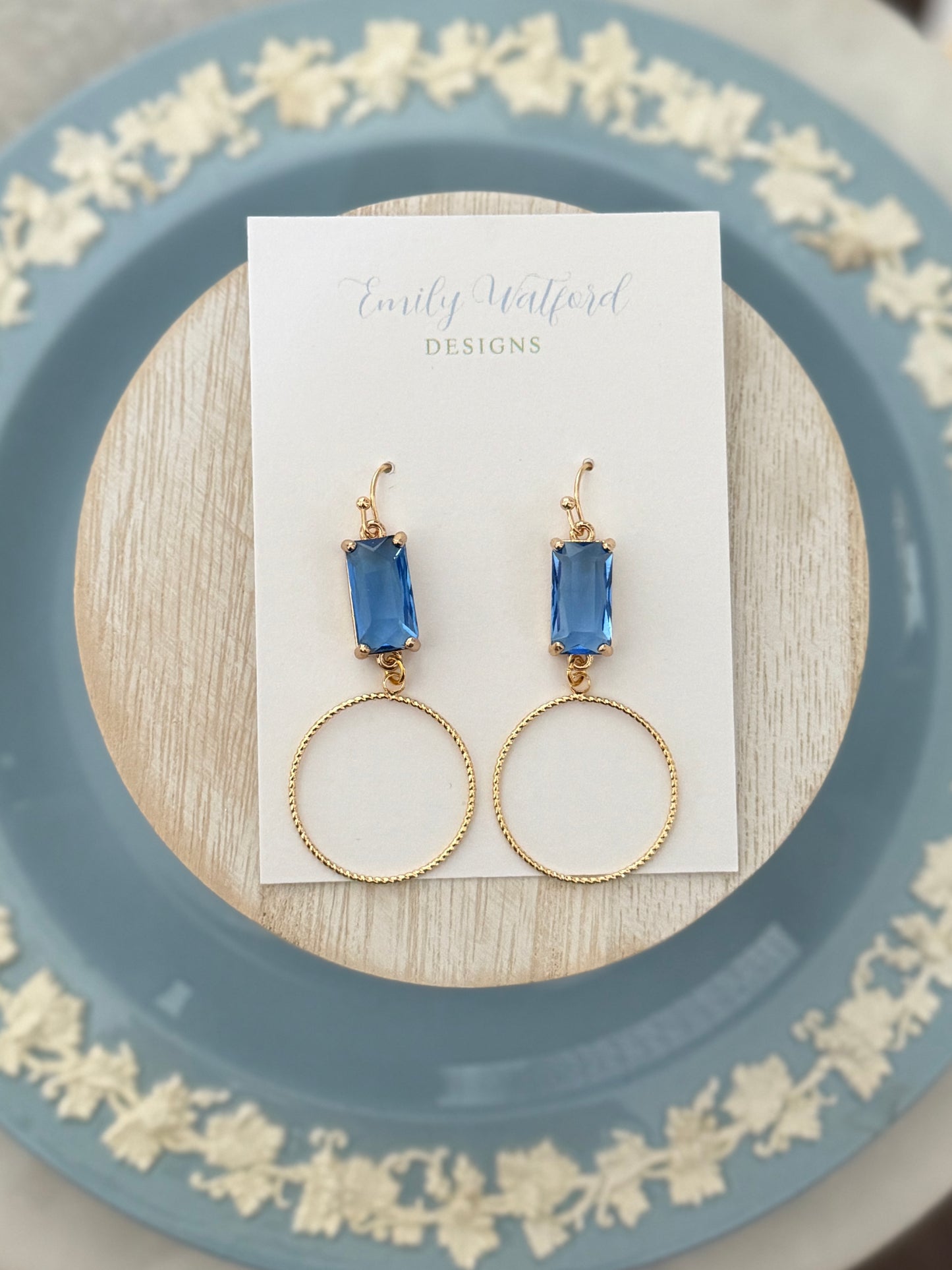 Blue Glass Small Dangle
