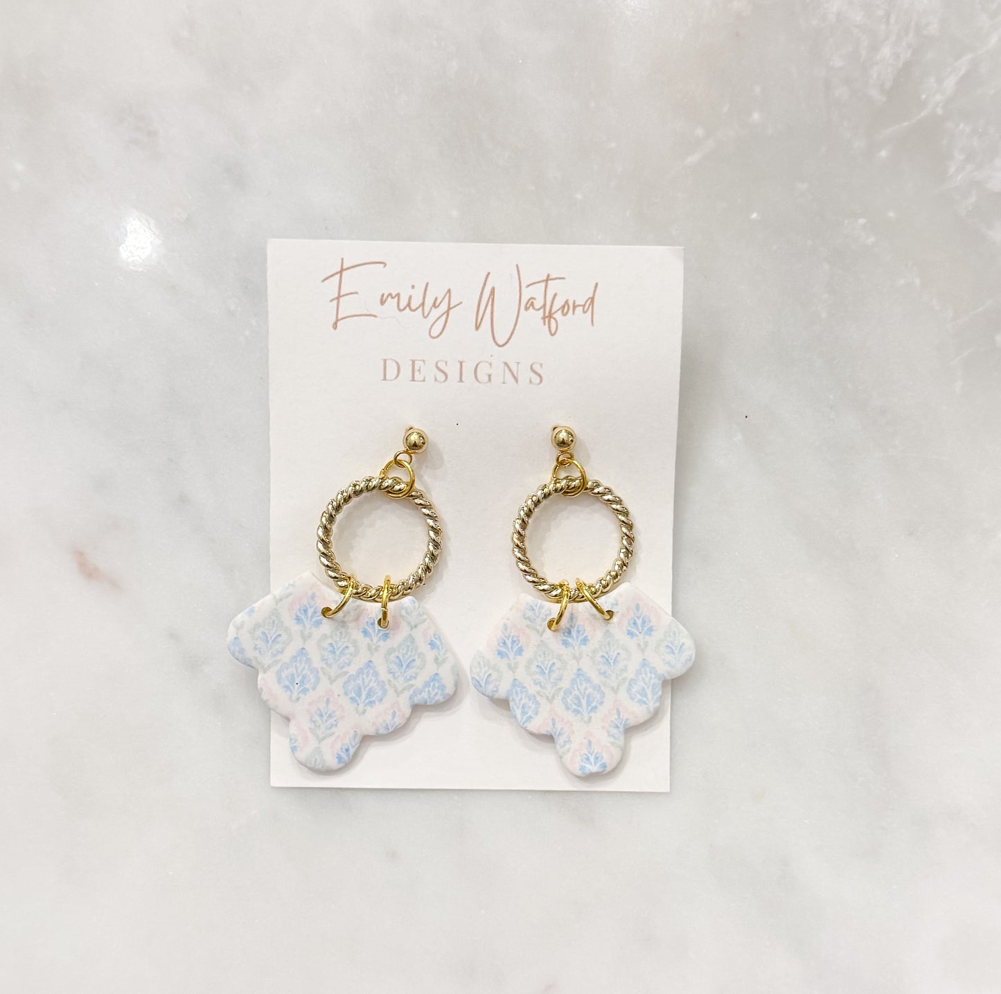 Grandmillenial scallop dangle