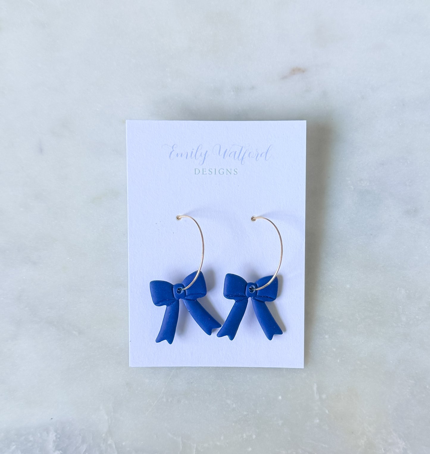 Navy Bow Hoop