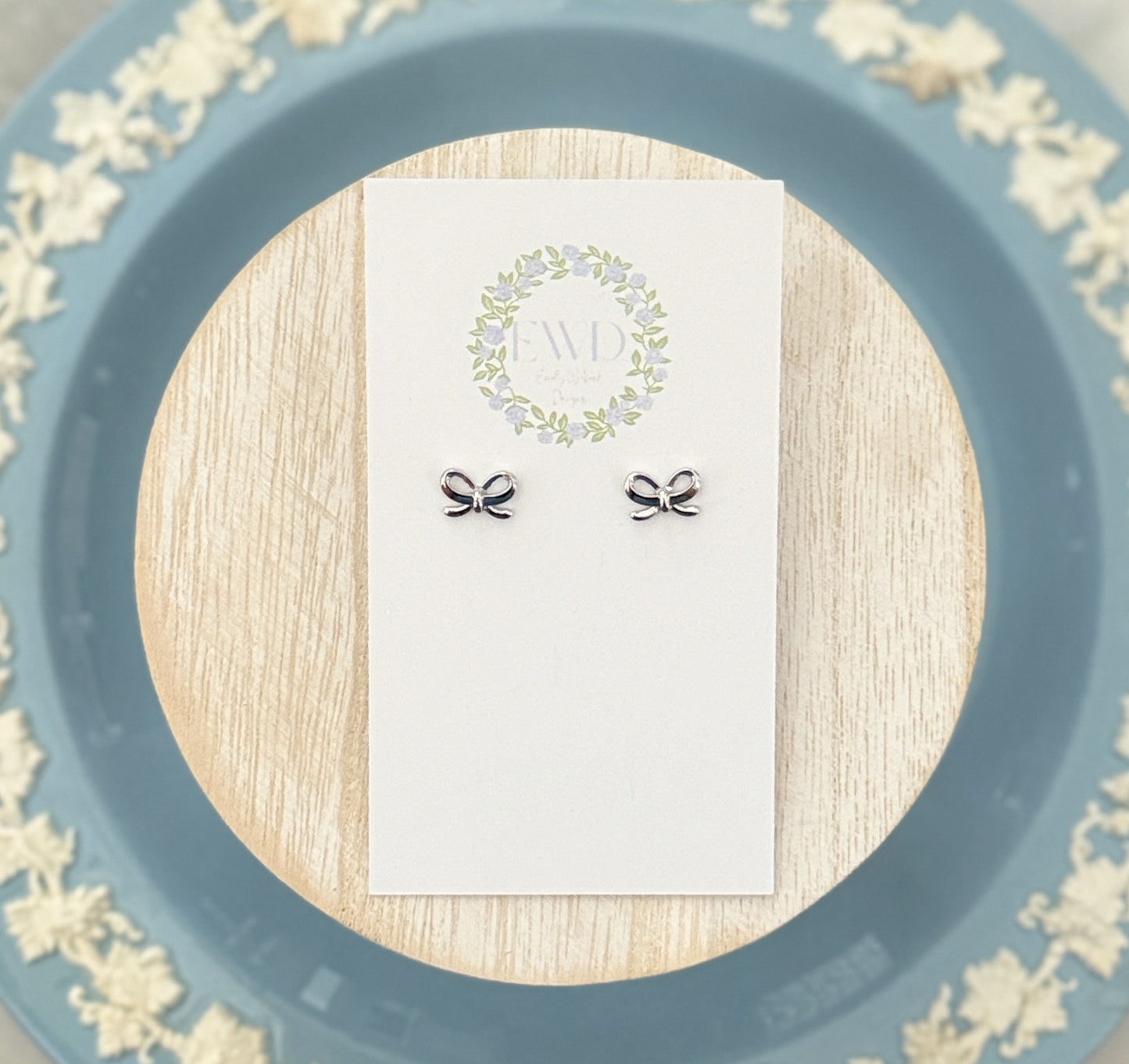 Silver Bow Studs