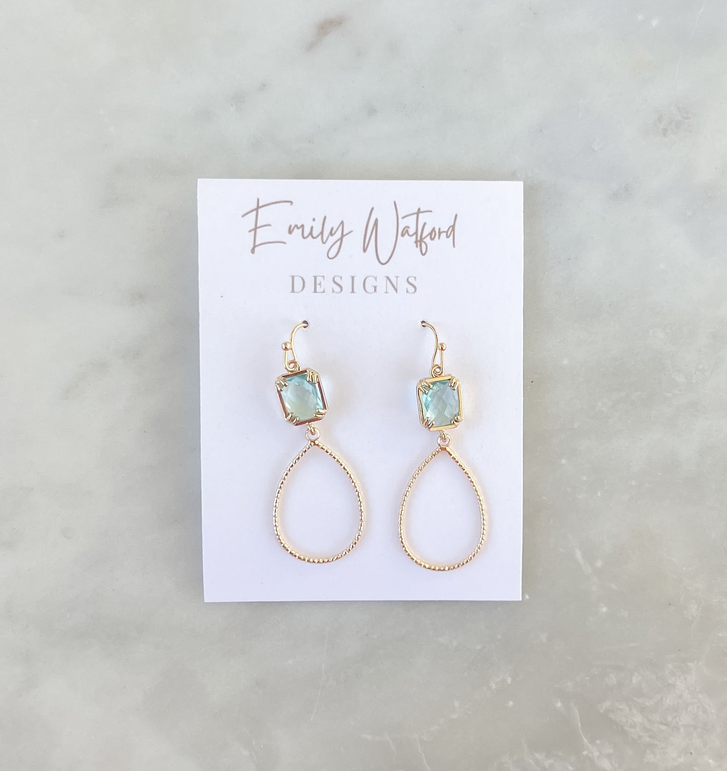 Light Blue Glass Oval