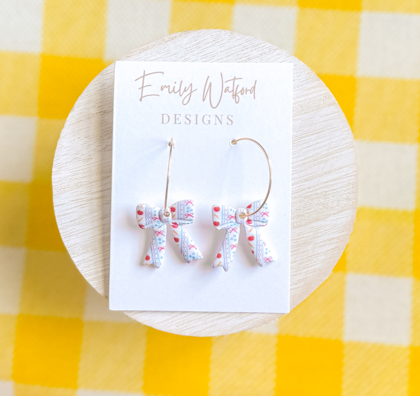 School Print Bow Hook