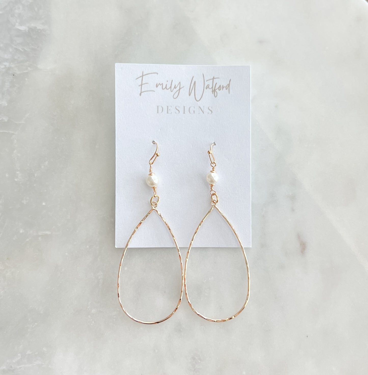 Dainty Pearl Dangles