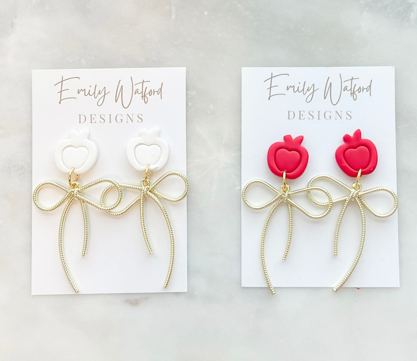 Apple Bow Dangle