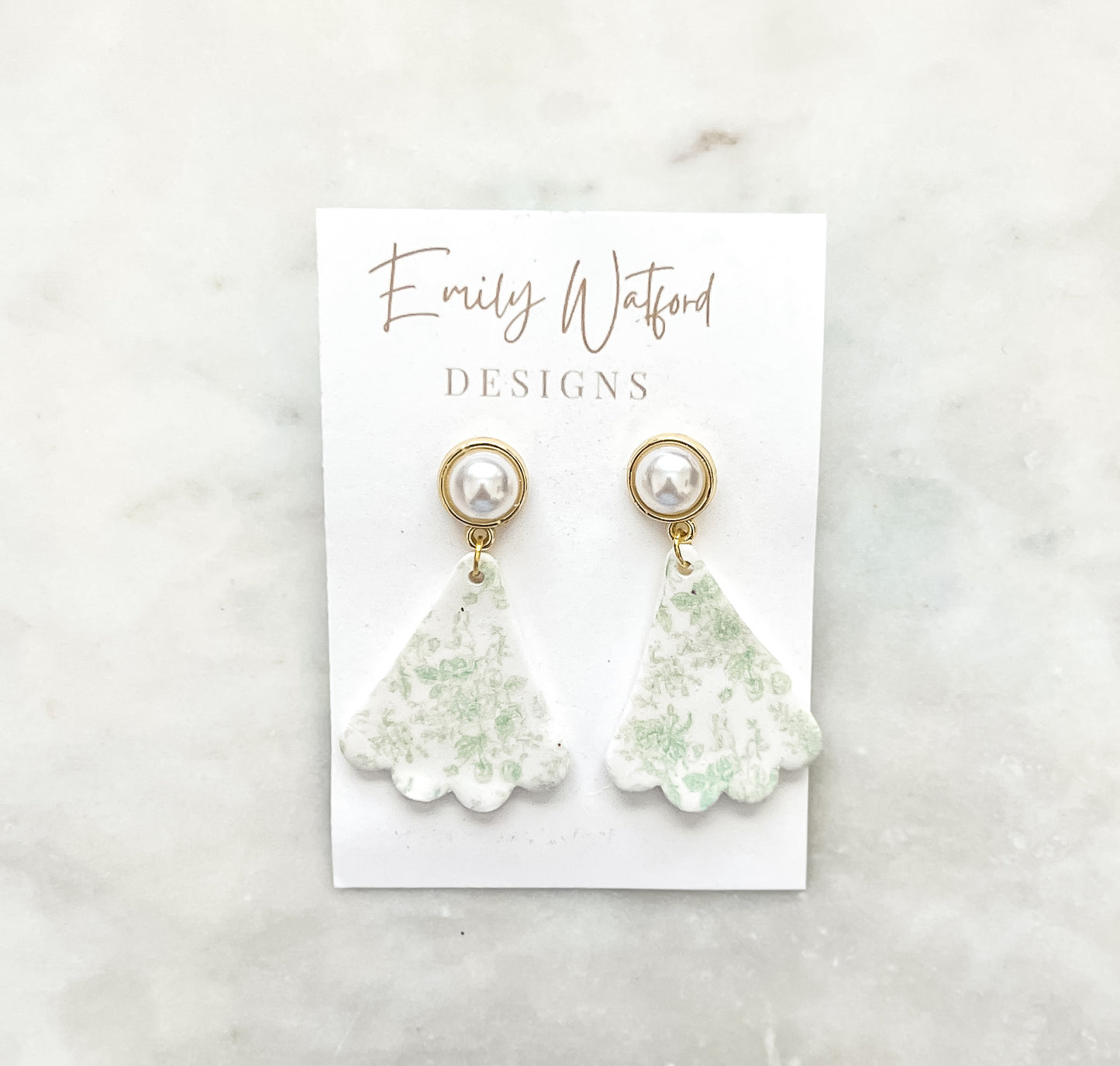 Green Floral Scallop