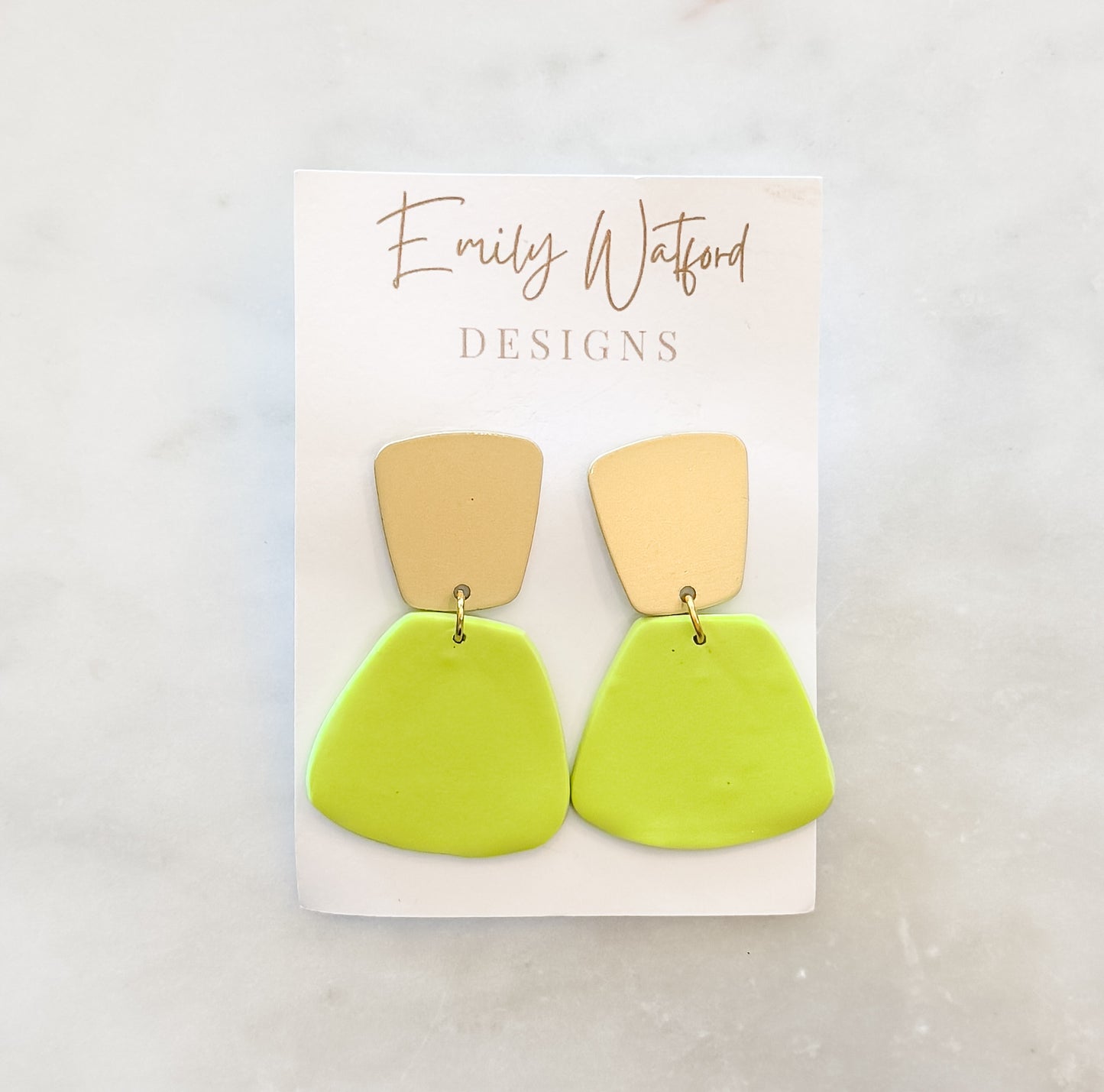 Lime green fan dangle