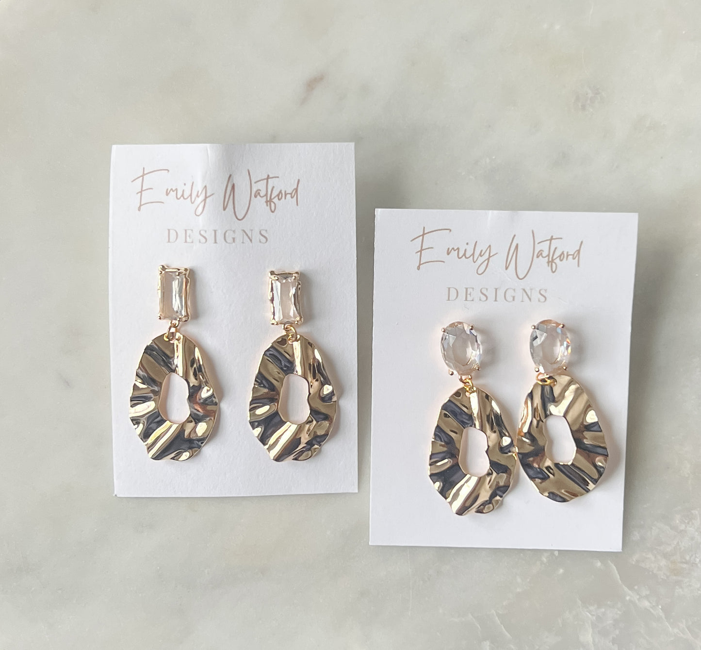Wavy Gold Dangle