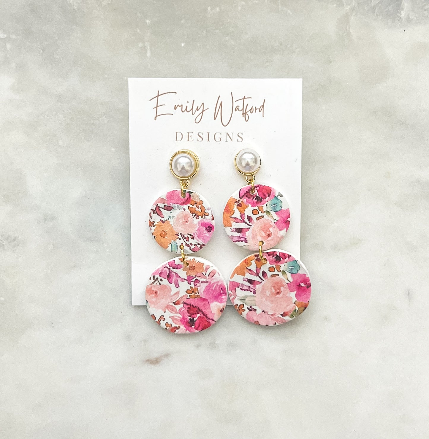 Floral Circle Dangle