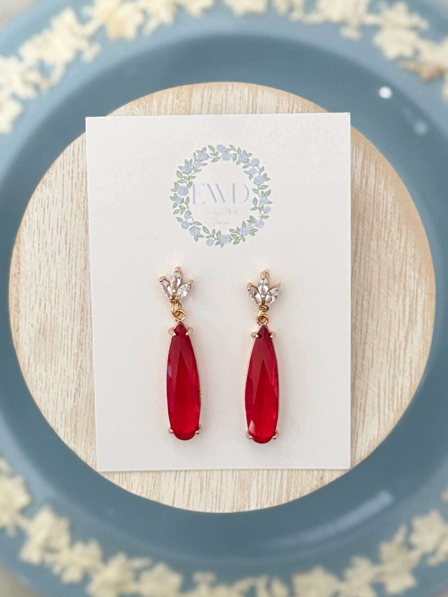 Red Glass Dangle