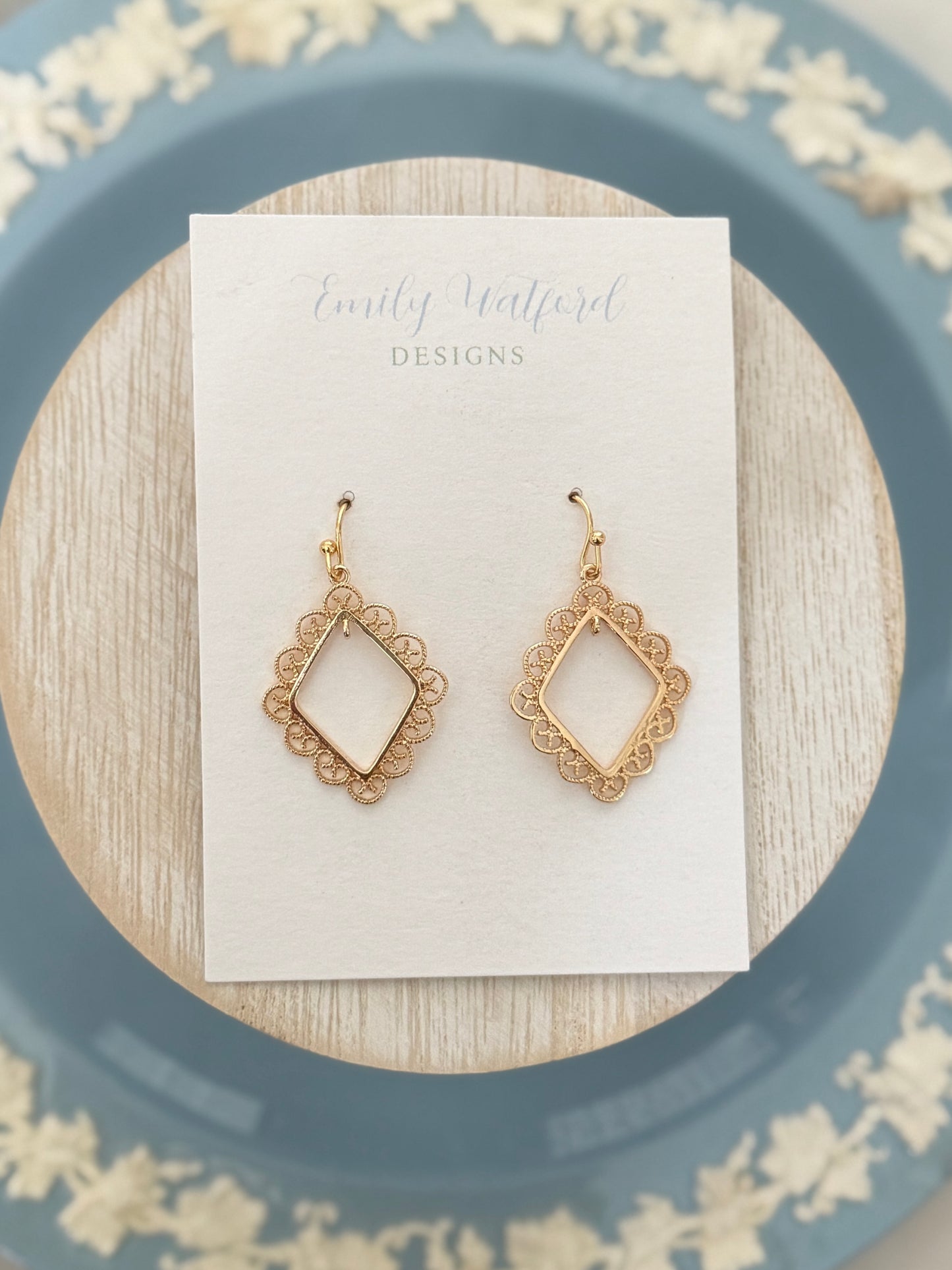 Diamond Filigree Dangle
