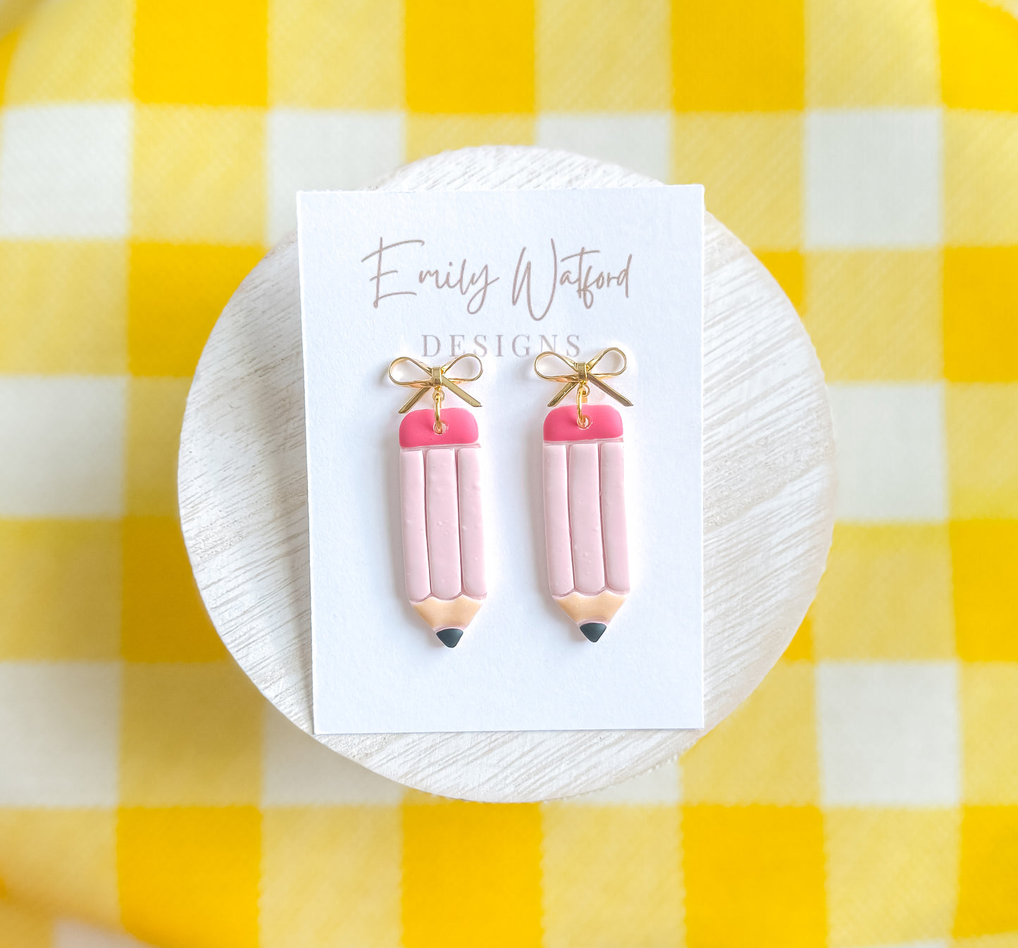 Pink Pencil Dangle