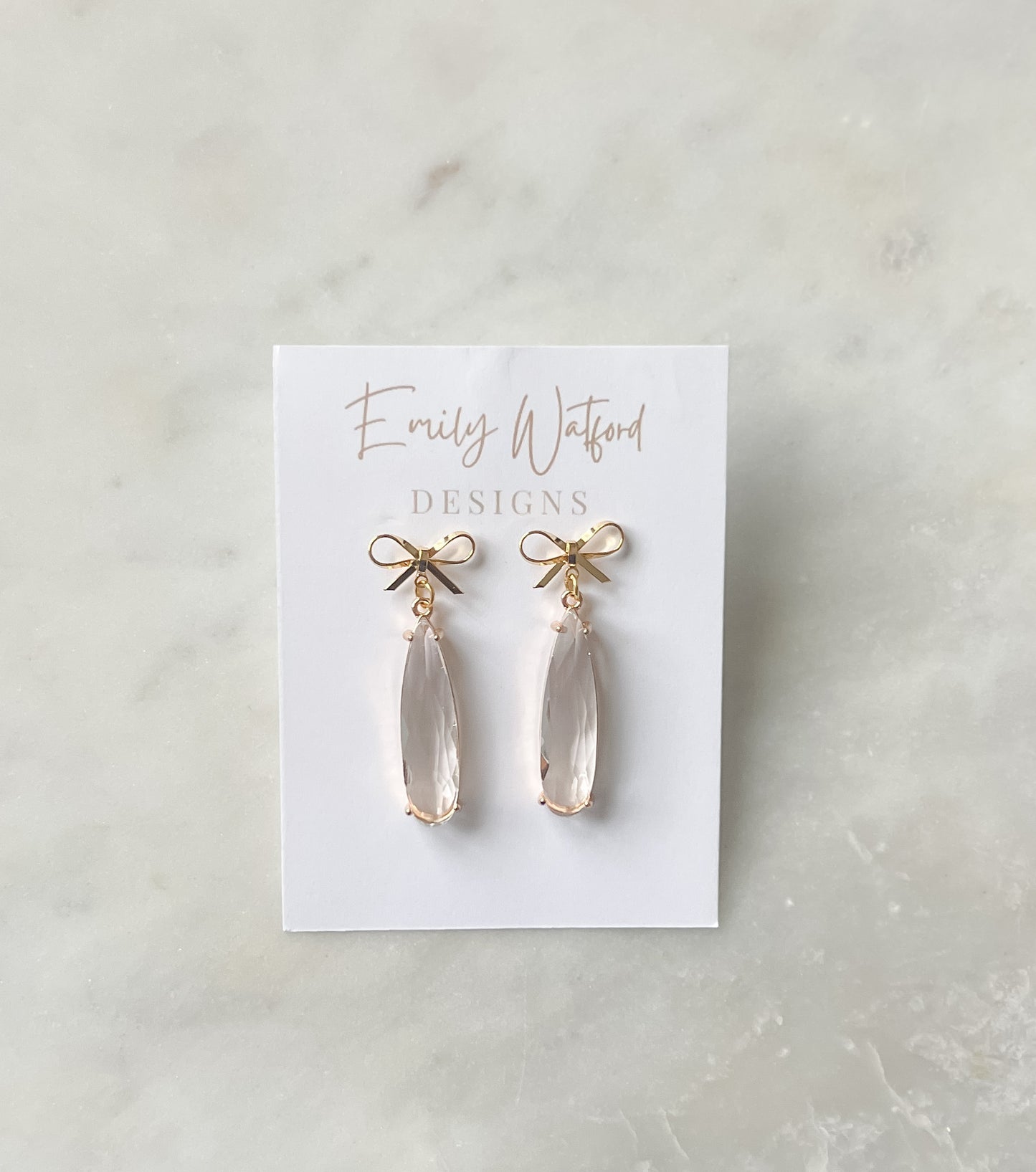 Glass Bow Dangle
