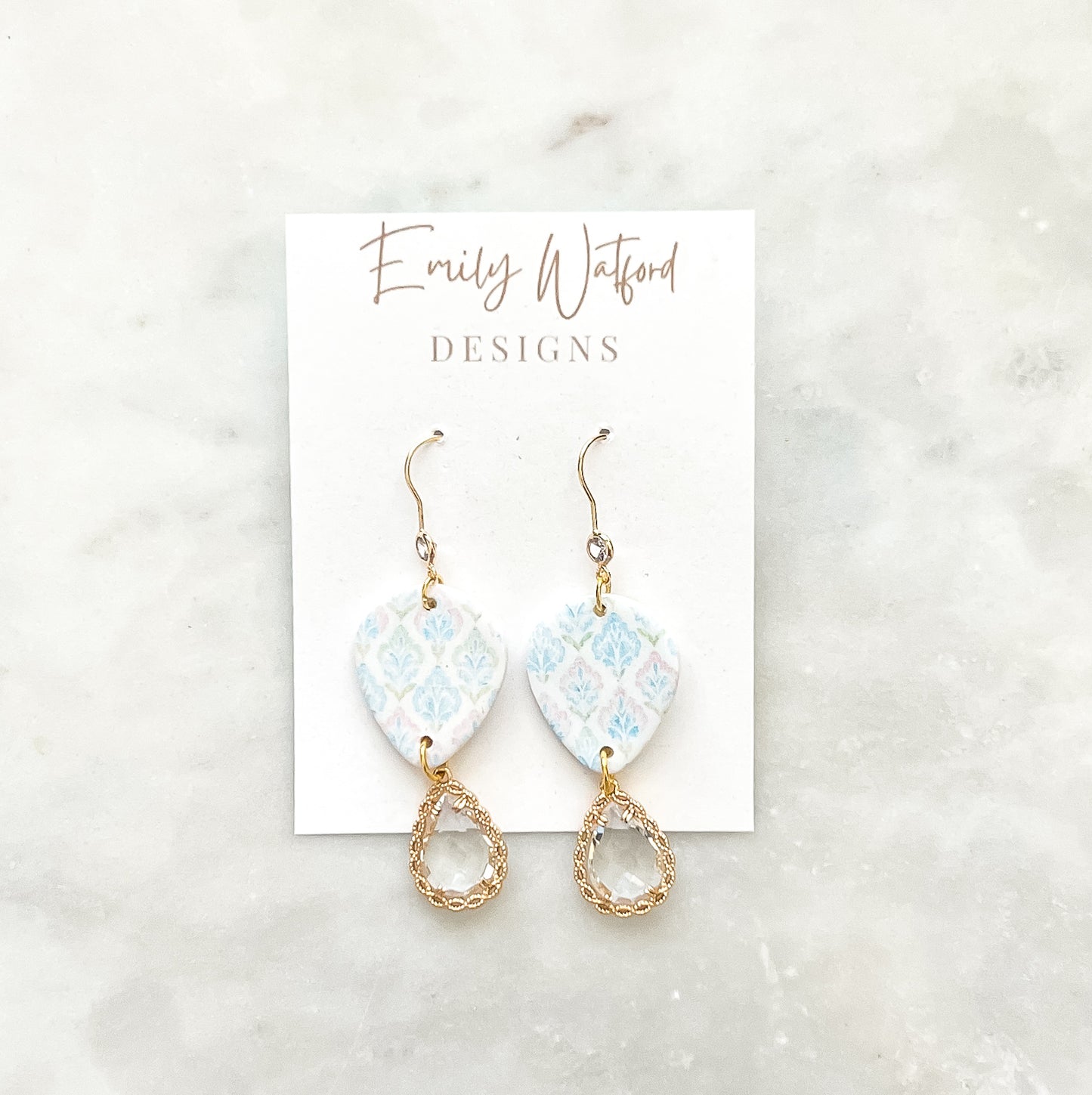 Grandmillenial Glass Drop Dangle