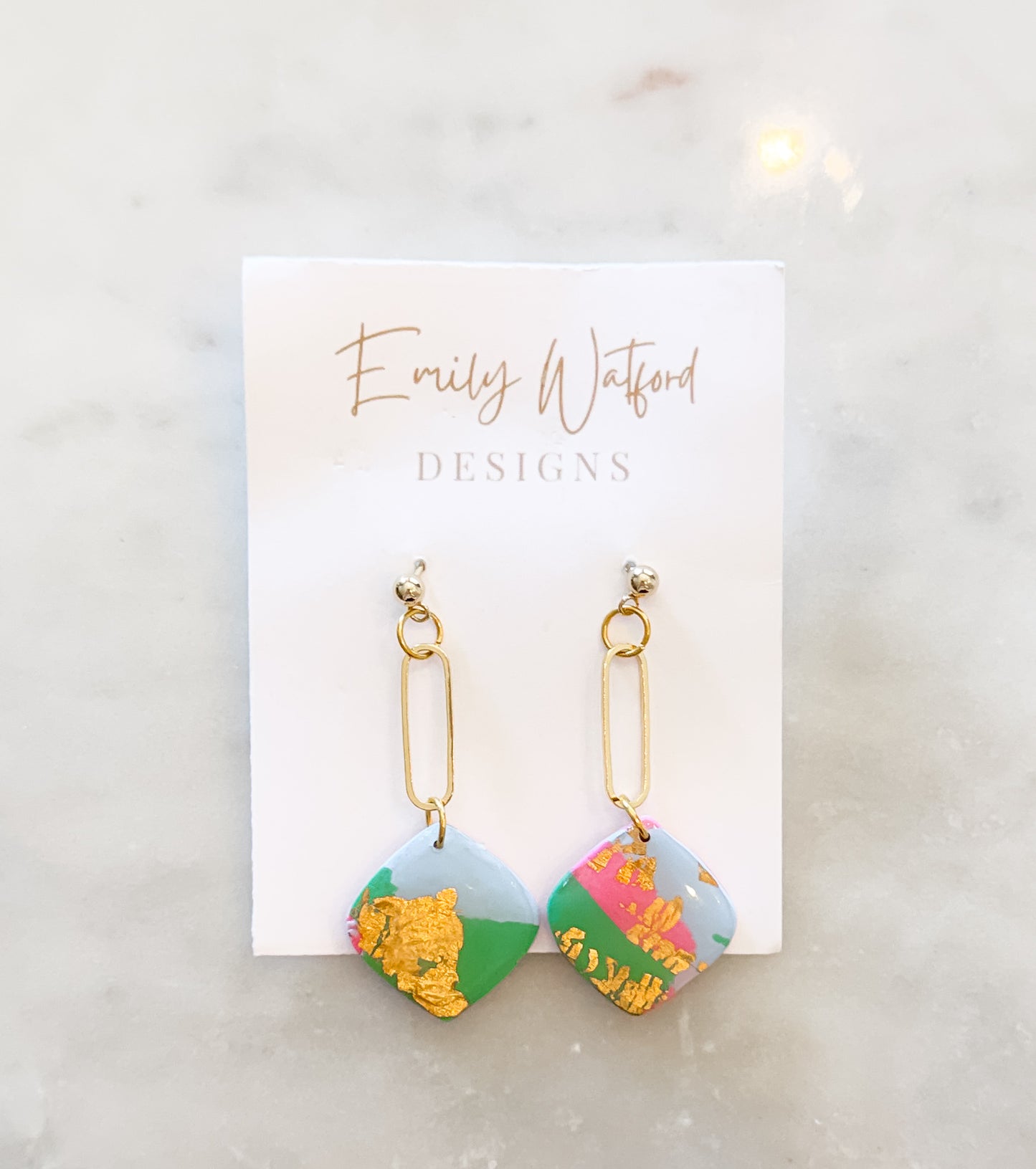 Blue/green mix small dangle