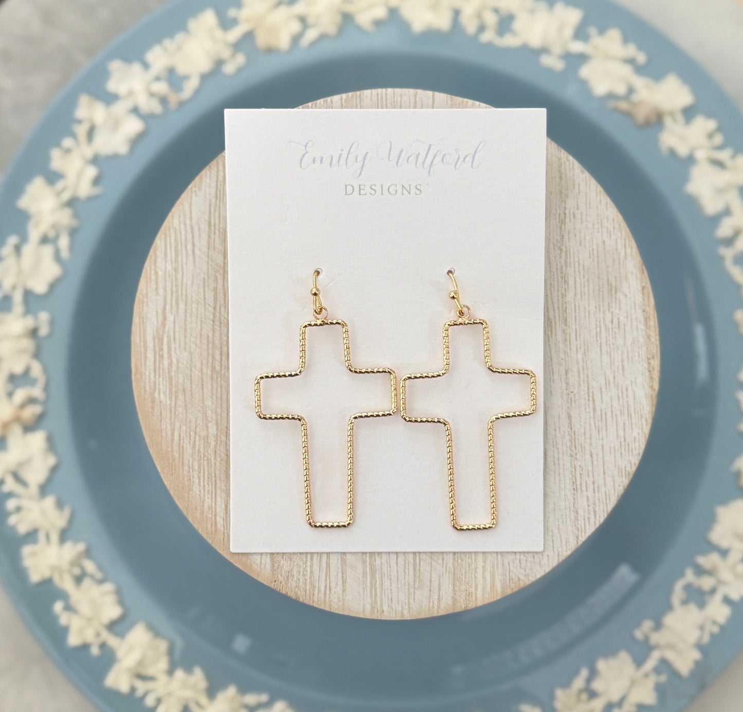 Gold Cross Dangle