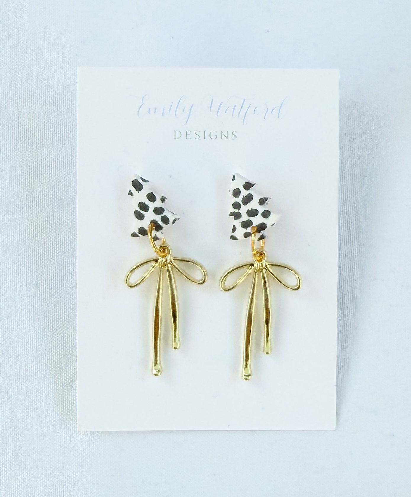 Black and White Dot Tree Bow