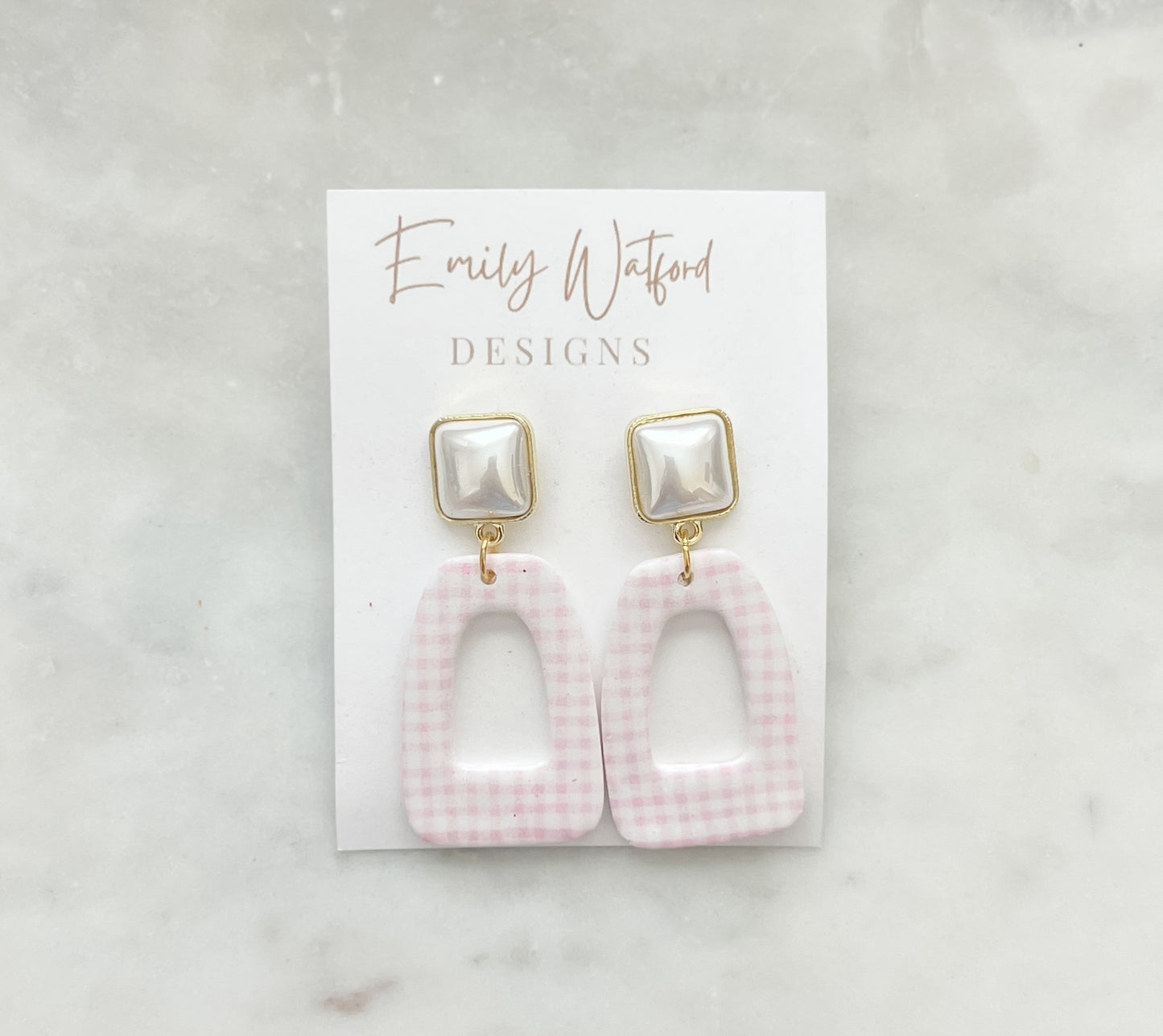 Pink Gingham Hollow Arch
