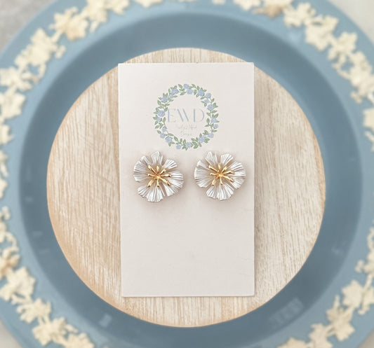 Pearl Flower Studs