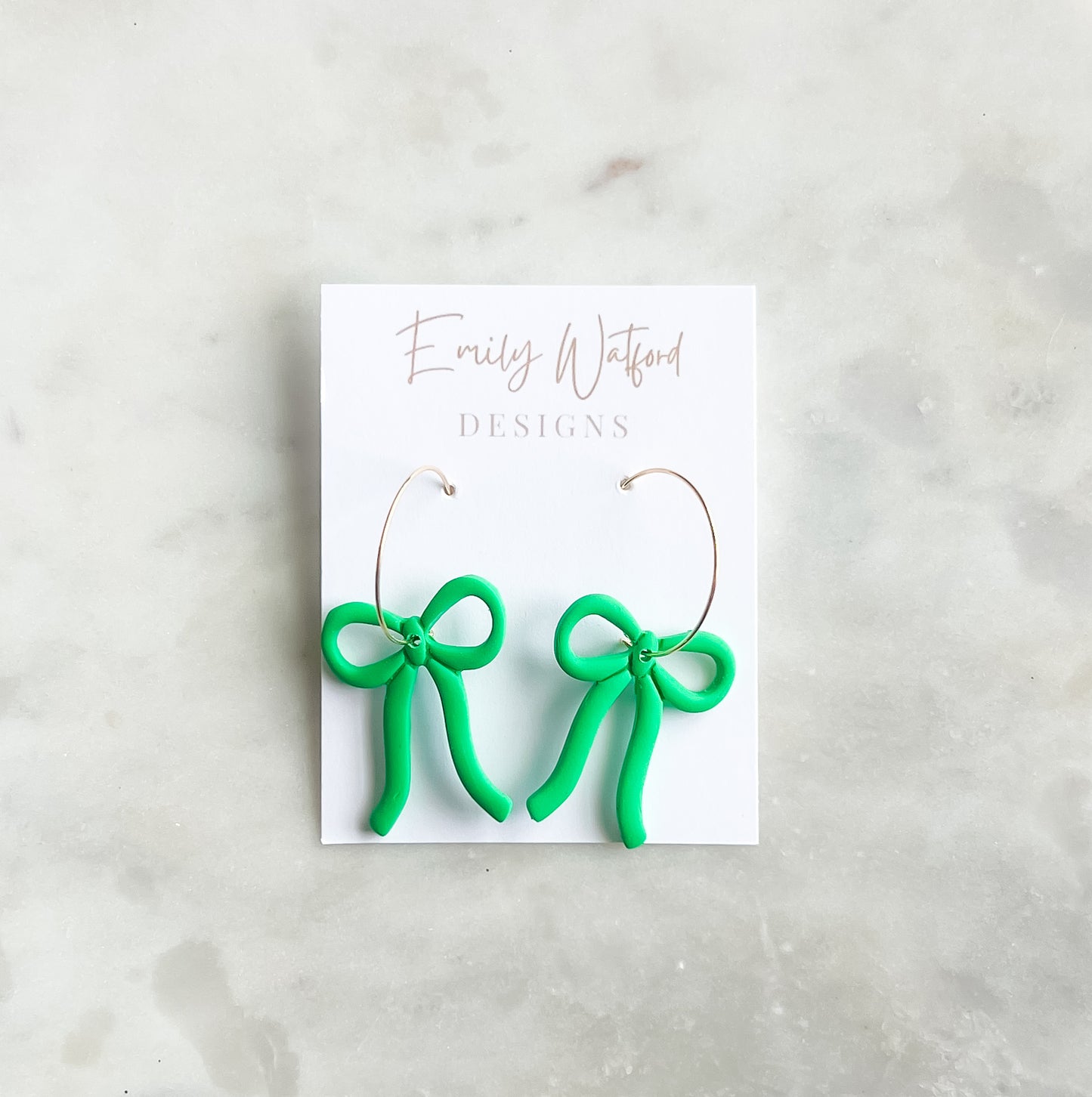 Green Thin Bow Hoop