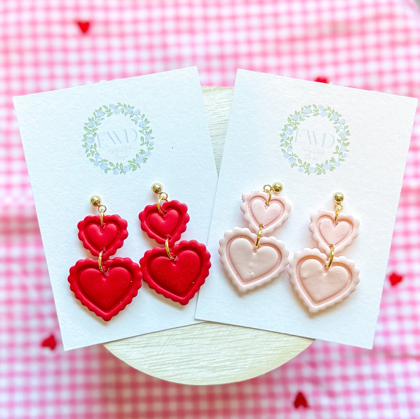 Scallop Heart Dangle