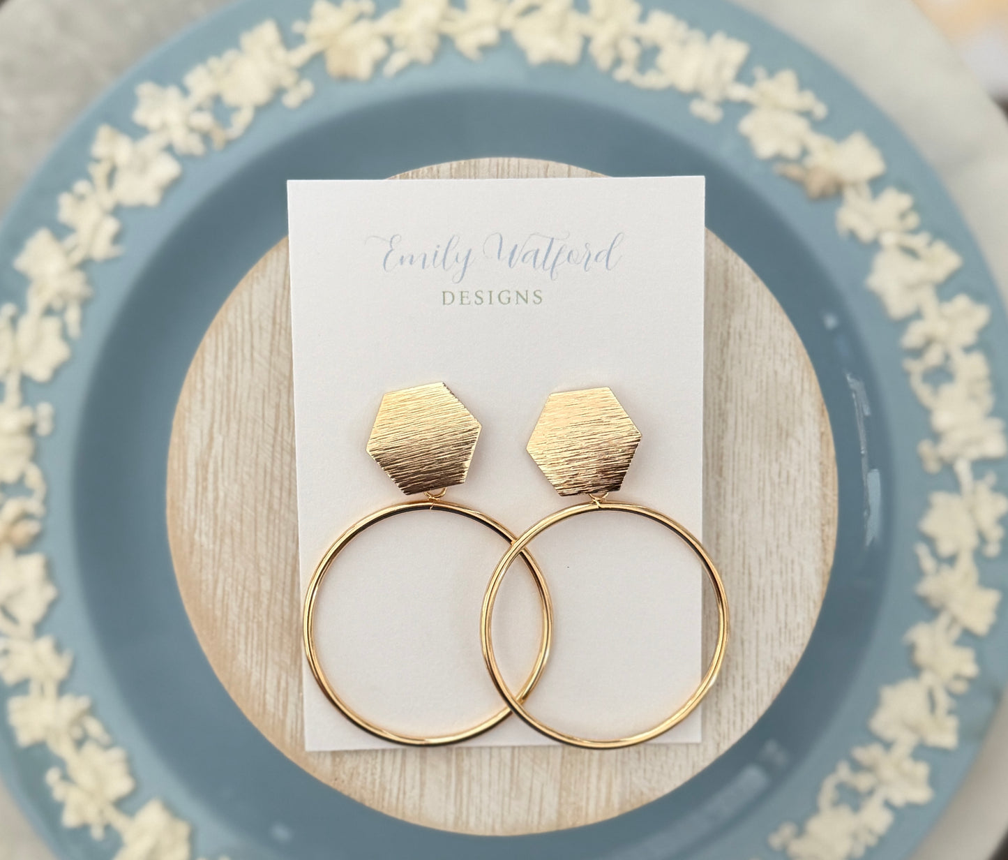 Hexagon Circle Dangle