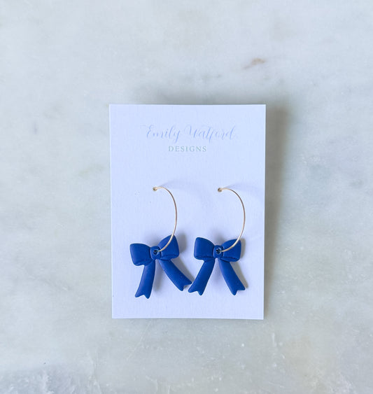 Navy Bow Hoop