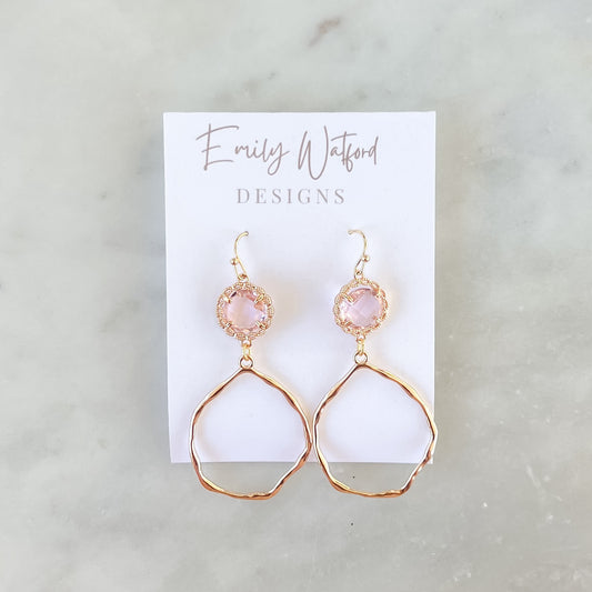 Pink Glass Dangle