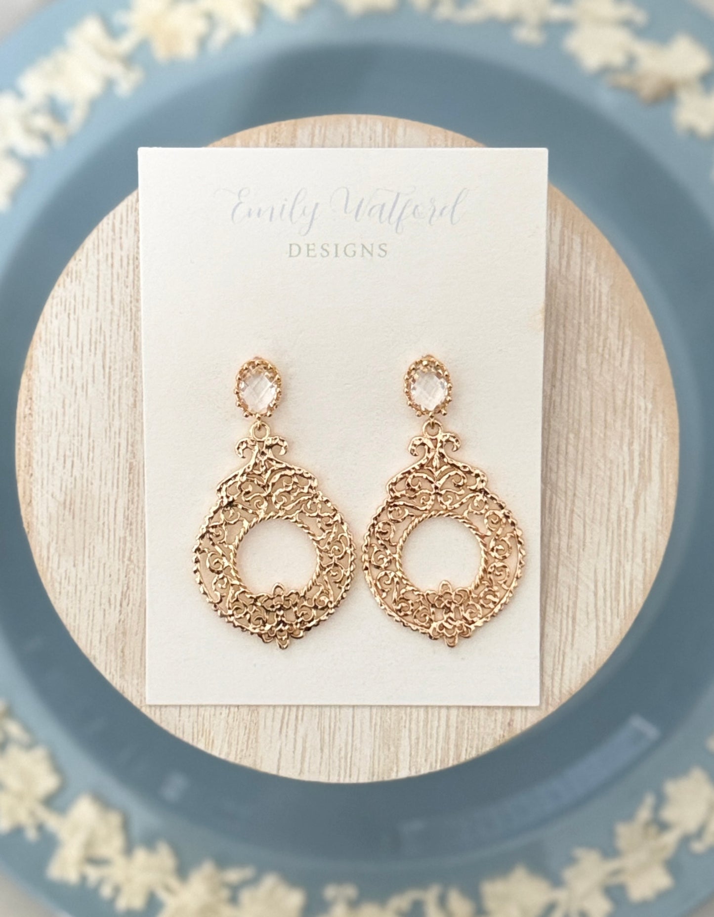 Cz Filigree Dangle