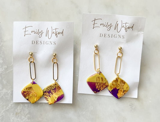 Purple/Gold Small Dangle