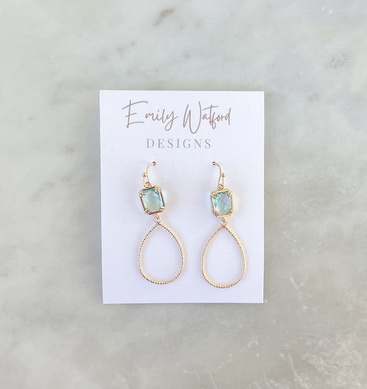 Light Blue Glass Oval