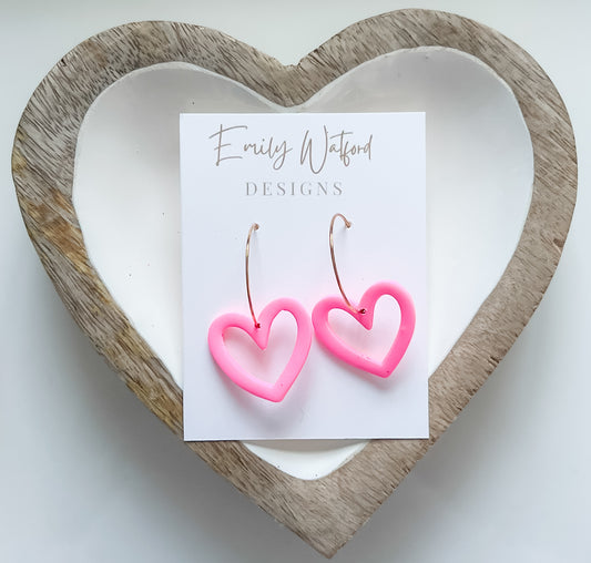 Pink Heart Hoop