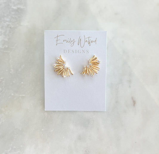 Gold Starburst Studs