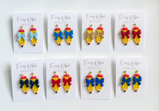 School Color Pencil Bow