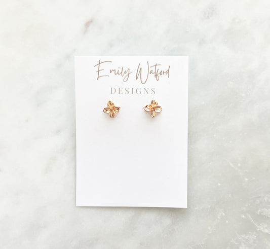 Gold Flower Stud