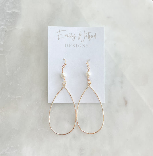 Dainty Pearl Dangles