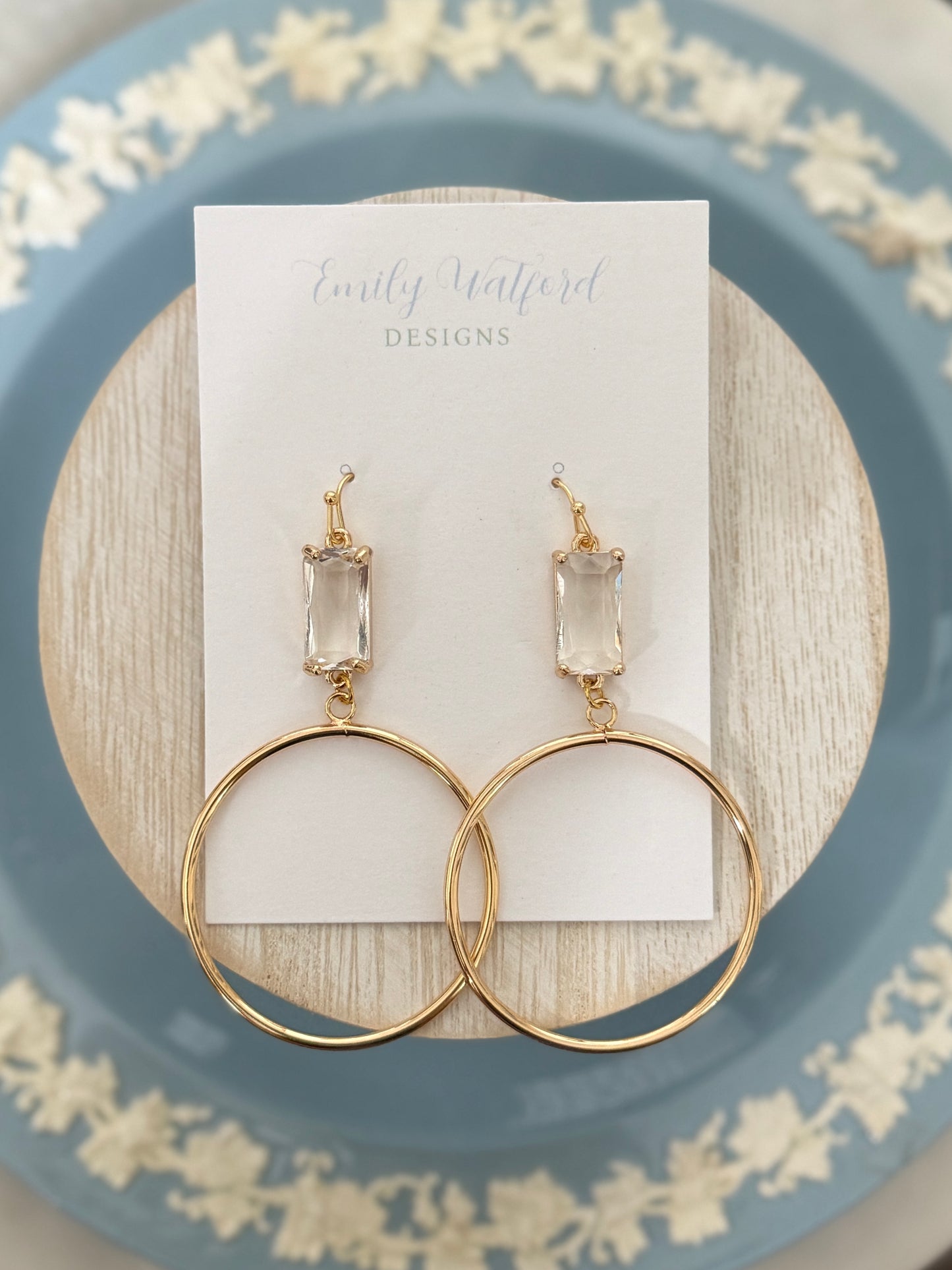 Glass Circle Dangle