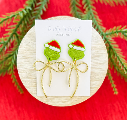 Green Man Bow Dangle