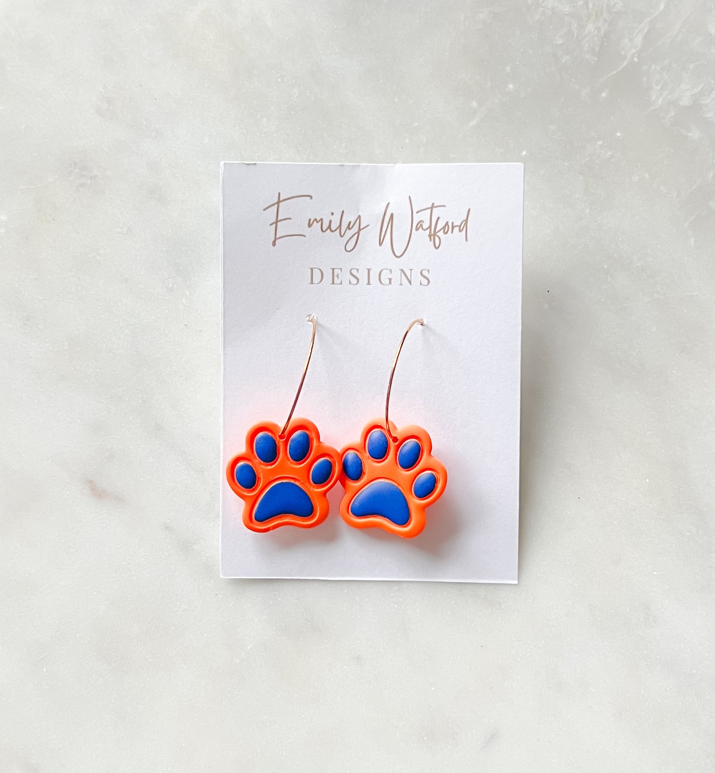 AU Paw Print Hoop