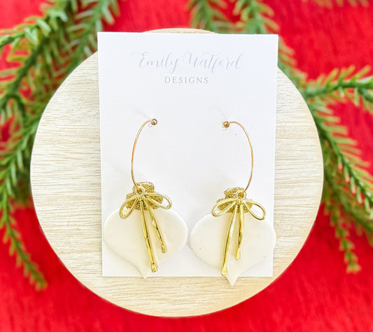 Ornament Bow Hoop (White)