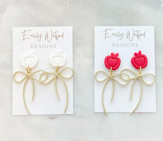 Apple Bow Dangle