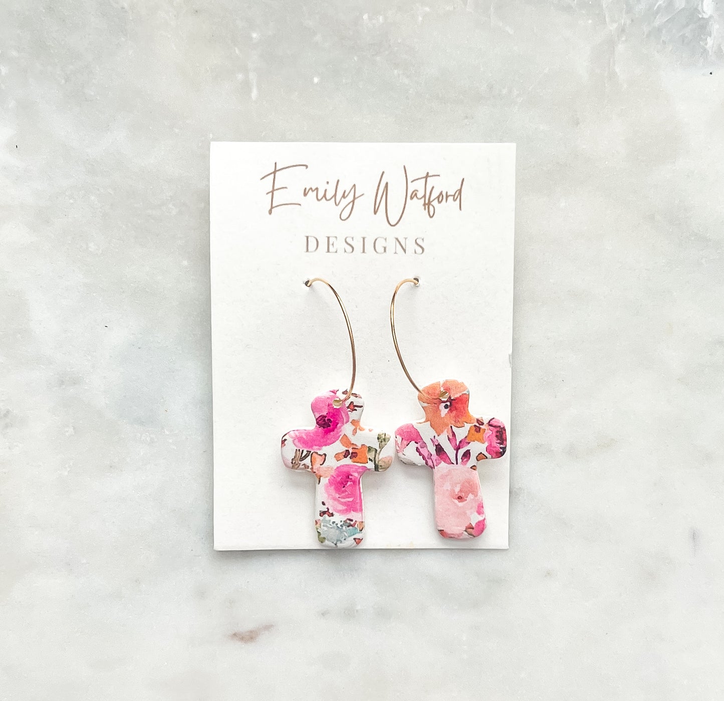 Floral Cross Hoop