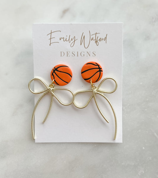 Sports Collection- Basketball Bow Dangle