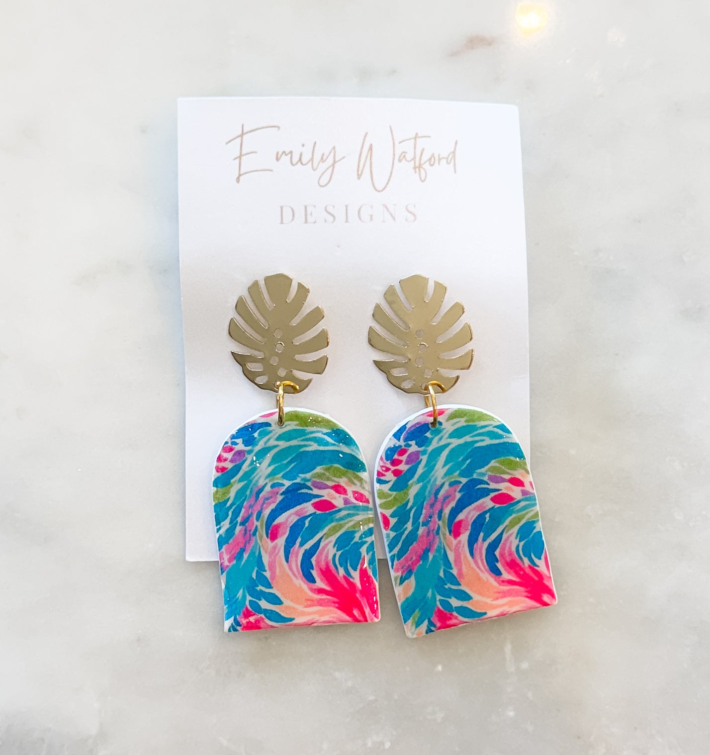 LP print leaf dangle