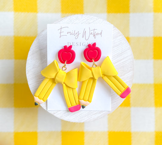 Pencil Bow - Apple