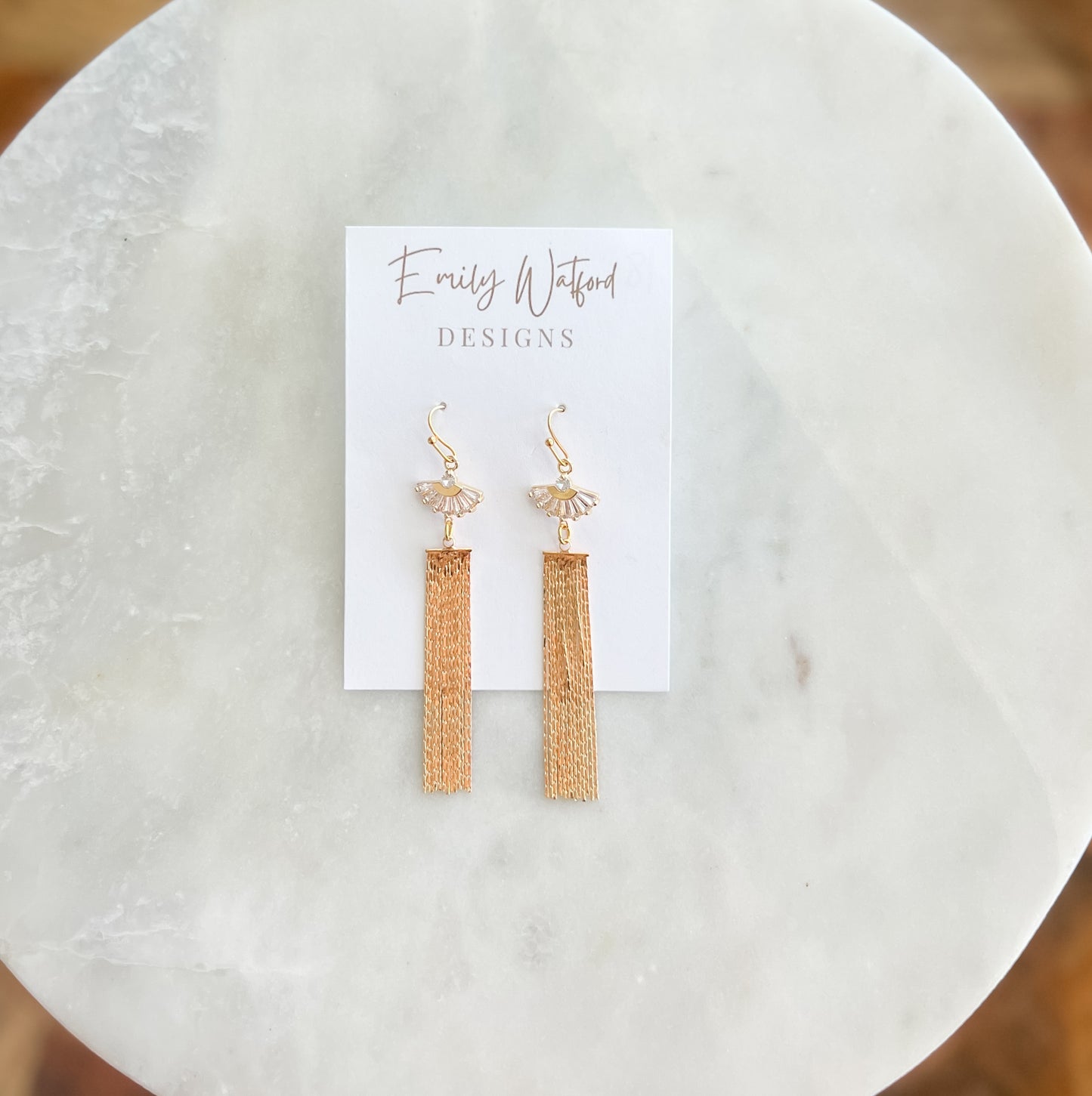 Crystal Tassel Earrings