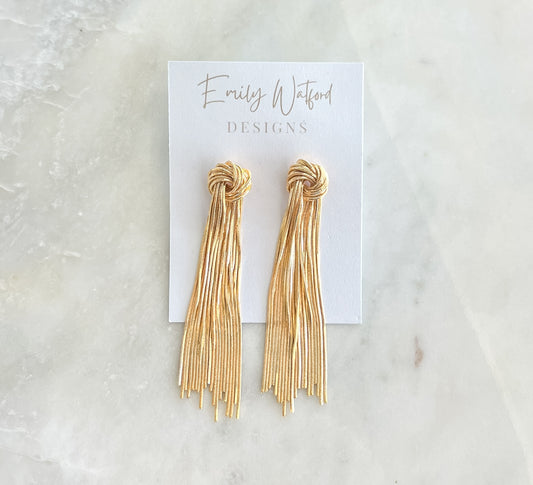 Gold Tassel Earrings