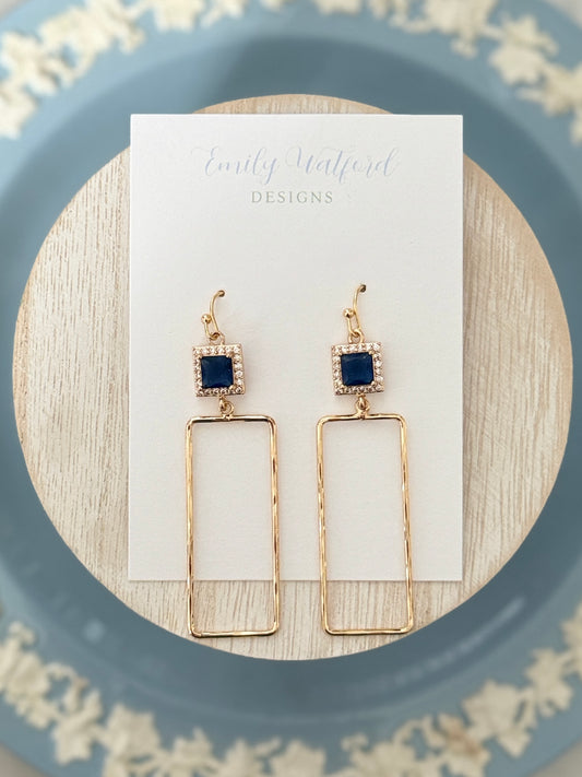 Blue Glass Rectangle