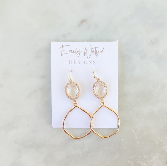 Oval Glass Dangle